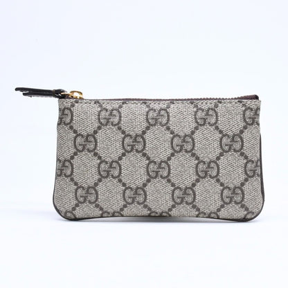 Gucci Coin Purse Case GG Pattern Canvas Gold