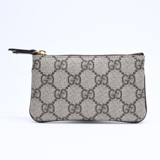 Gucci Coin Purse Case GG Pattern Canvas Gold