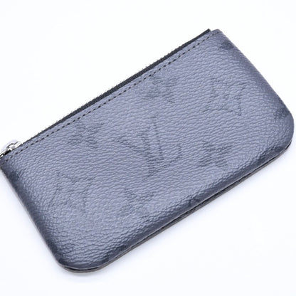 Louis Vuitton Monogram Eclipse Pochette Cles Coin Purse Black Gray — view 4