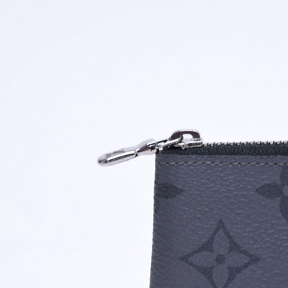 Louis Vuitton Monogram Eclipse Pochette Cles Coin Purse Black Gray — view 7