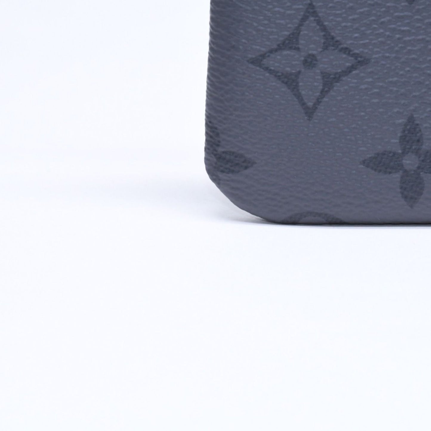 Louis Vuitton Monogram Eclipse Pochette Cles Coin Purse Black Gray — view 8
