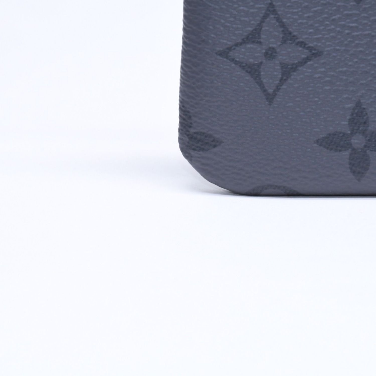 Louis Vuitton Monogram Eclipse Pochette Cles Coin Purse Black Gray — view 8