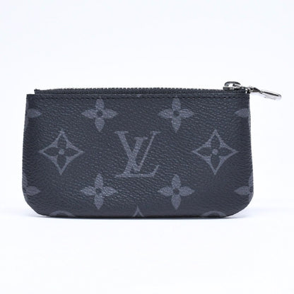 Louis Vuitton Monogram Eclipse Pochette Cles Coin Purse Black Gray — view 2