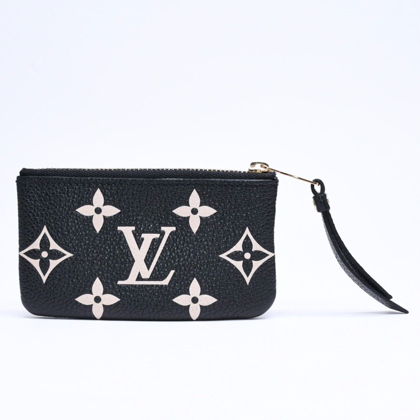 Louis Vuitton Coin Purse Monogram Empreinte Noir Pochette Cles Black Beige — view 2
