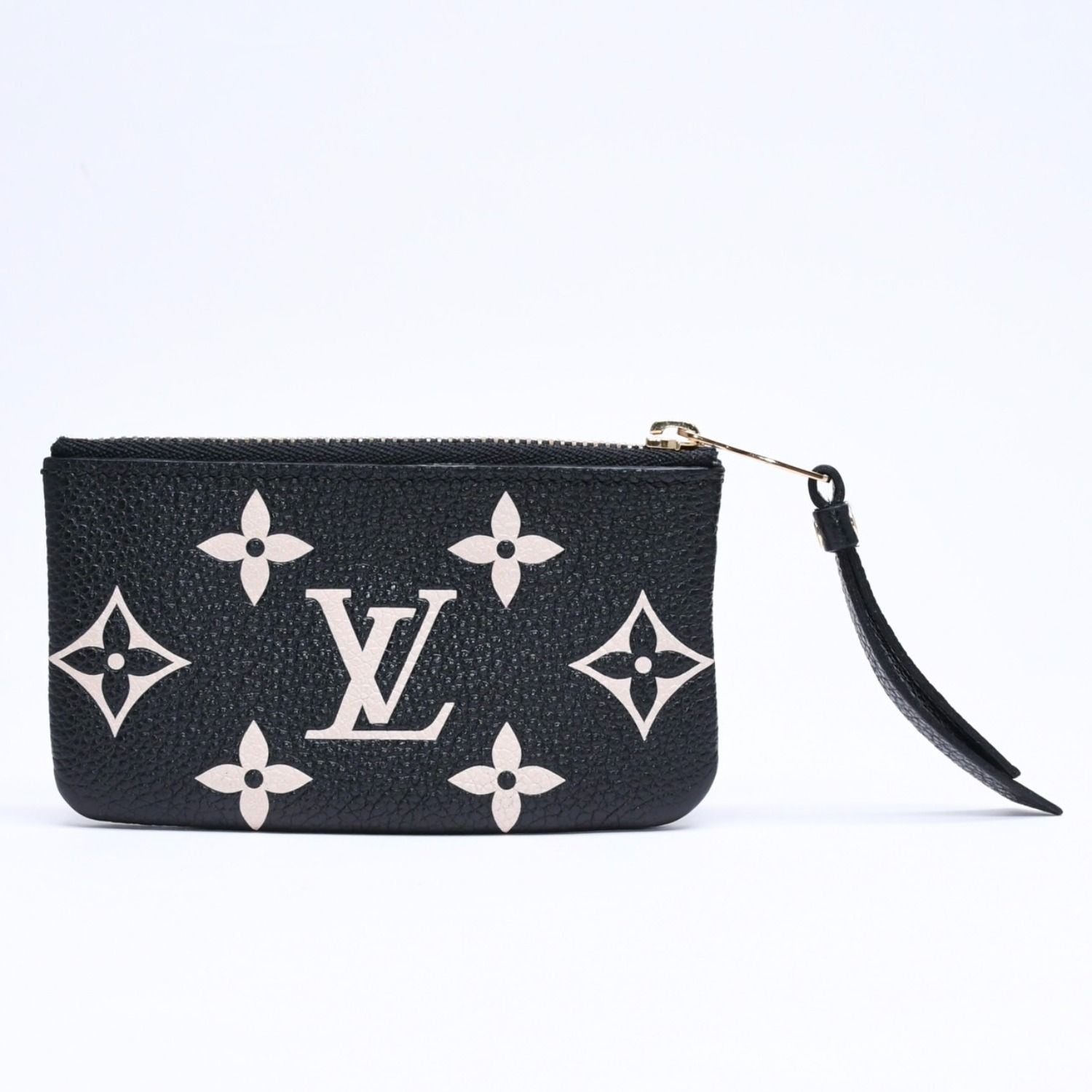 Louis Vuitton Coin Purse Monogram Empreinte Noir Pochette Cles Black Beige — view 2
