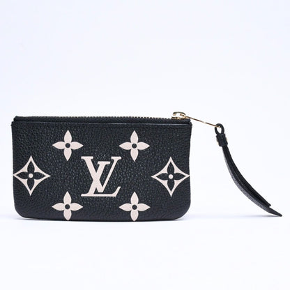 Louis Vuitton Coin Purse Monogram Empreinte Noir Pochette Cles Black Beige — view 2