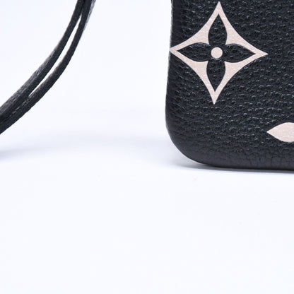 Louis Vuitton Coin Purse Monogram Empreinte Noir Pochette Cles Black Beige — view 8