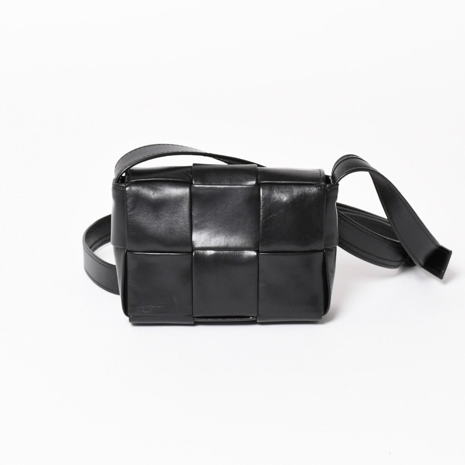 Bottega Veneta Cassette Candy Mini Shoulder Bag Black Leather — view 3