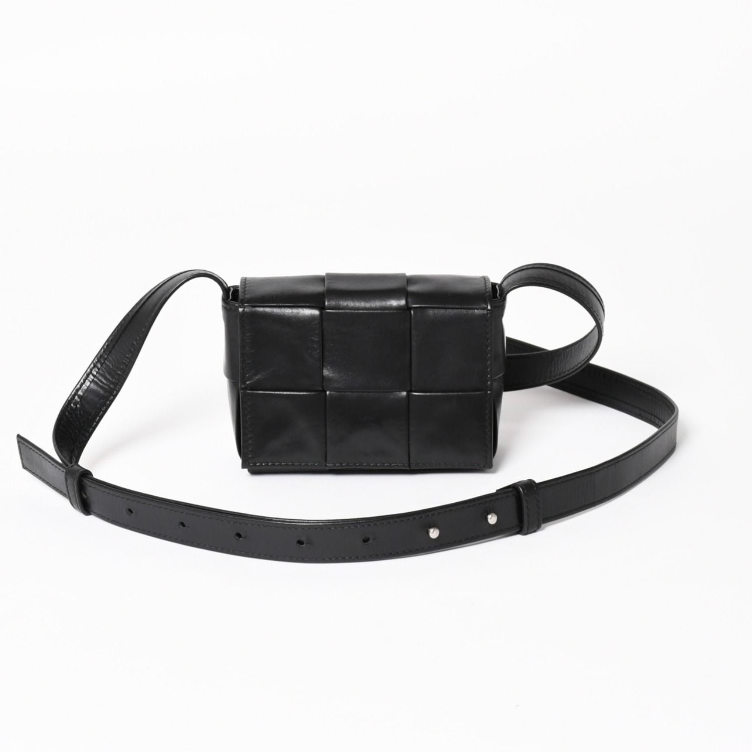 Bottega Veneta Cassette Candy Mini Shoulder Bag Black Leather — view 2