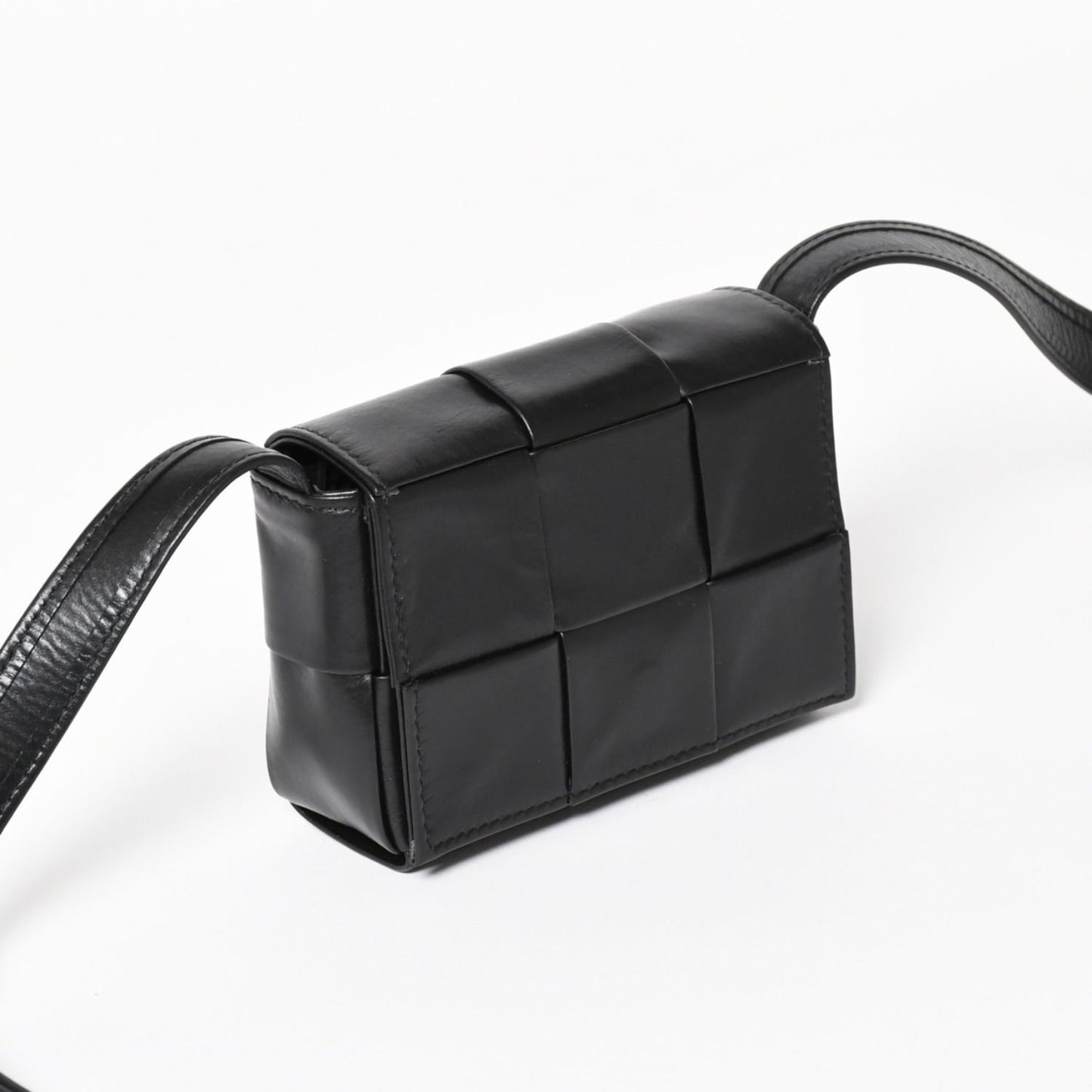 Bottega Veneta Cassette Candy Mini Shoulder Bag Black Leather — view 4