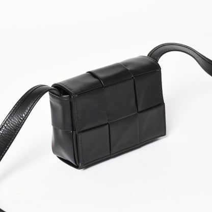 Bottega Veneta Cassette Candy Mini Shoulder Bag Black Leather — view 4
