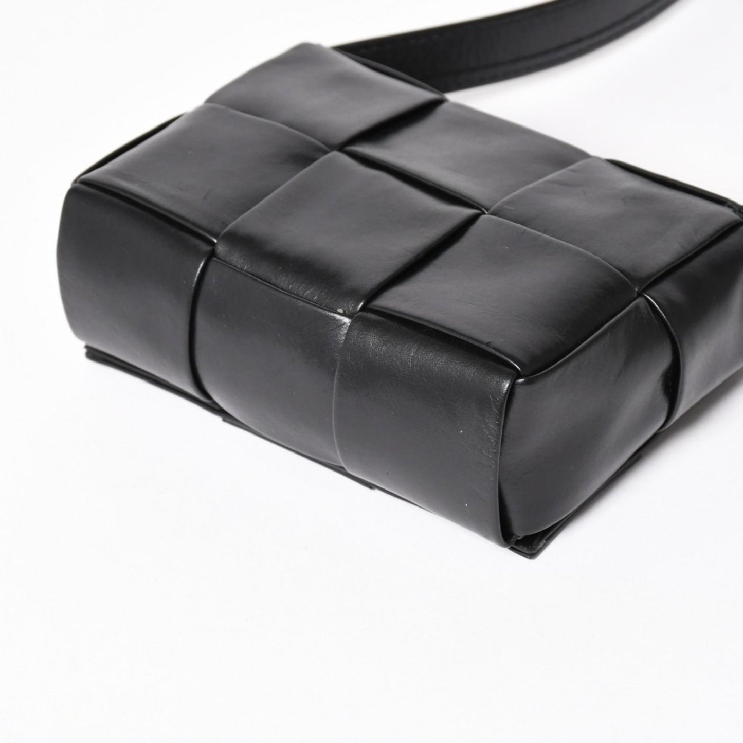 Bottega Veneta Cassette Candy Mini Shoulder Bag Black Leather — view 8