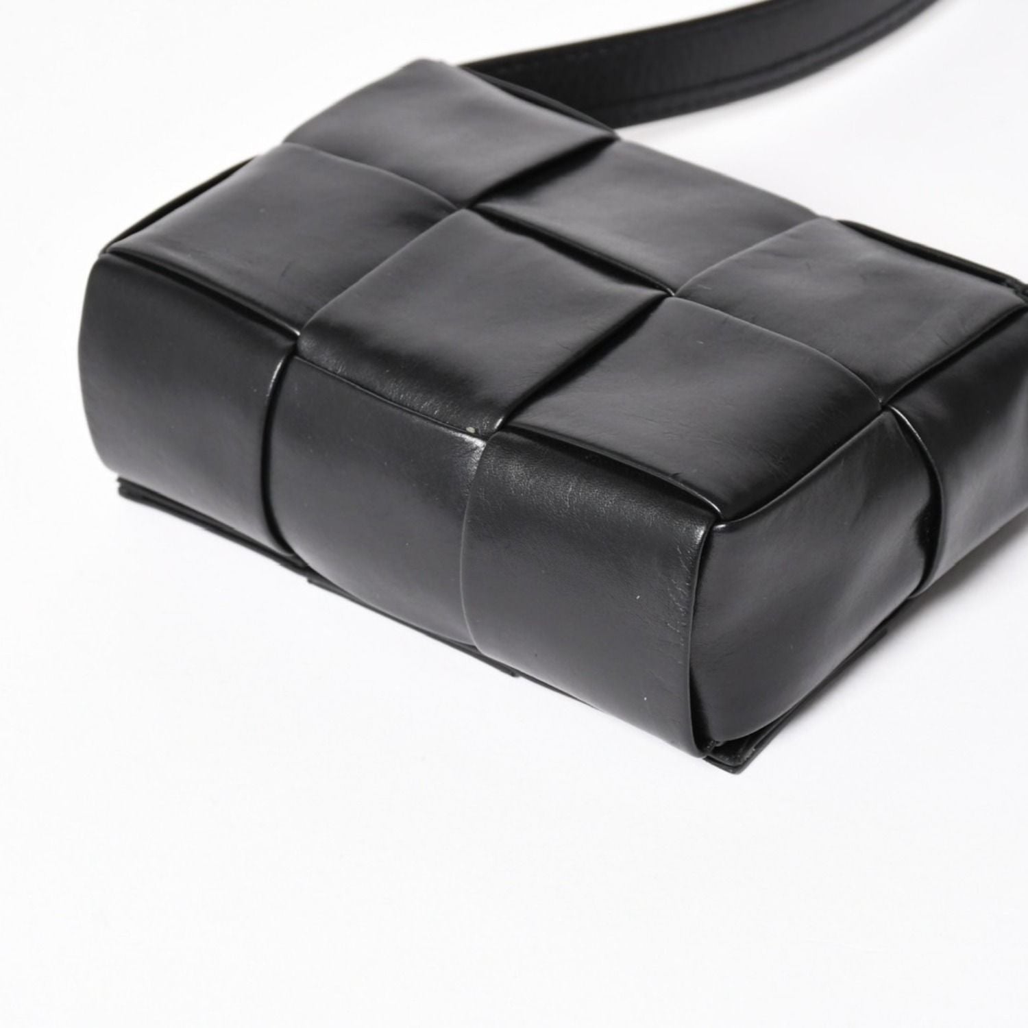 Bottega Veneta Cassette Candy Mini Shoulder Bag Black Leather — view 8