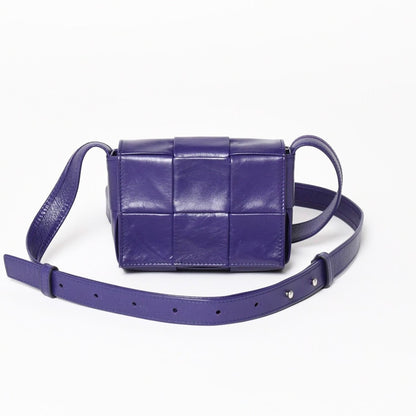 Bottega Veneta Candy Cassette Intrecciato Mini Shoulder Bag Purple Silver — view 2