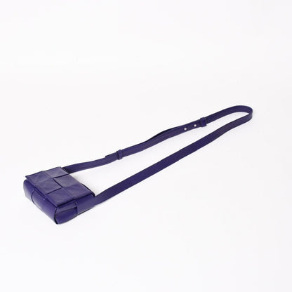 Bottega Veneta Candy Cassette Intrecciato Mini Shoulder Bag Purple Silver — view 5