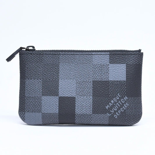 Louis Vuitton Coin Purse Damoflage Canvas Pochette Cles Black Gray
