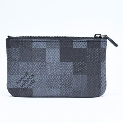 Louis Vuitton Coin Purse Damoflage Canvas Pochette Cles Black Gray — view 2