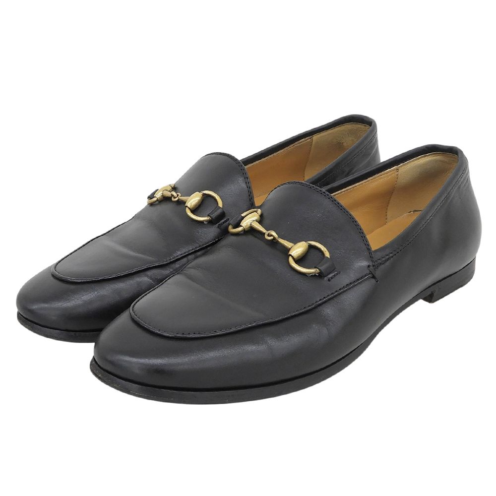 Gucci Horsebit Jordaan Loafers Shoes Leather Black