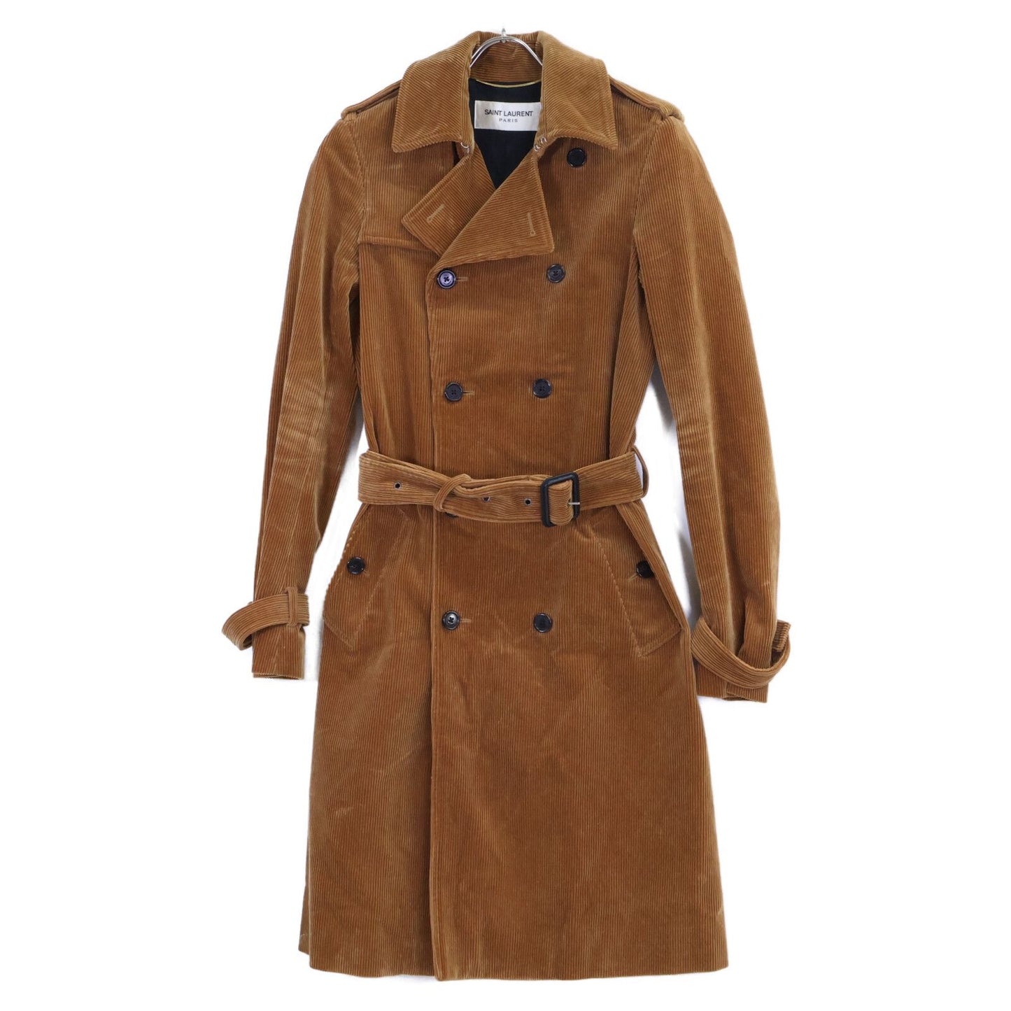 Saint Laurent Paris Corduroy Trench 34 Coat