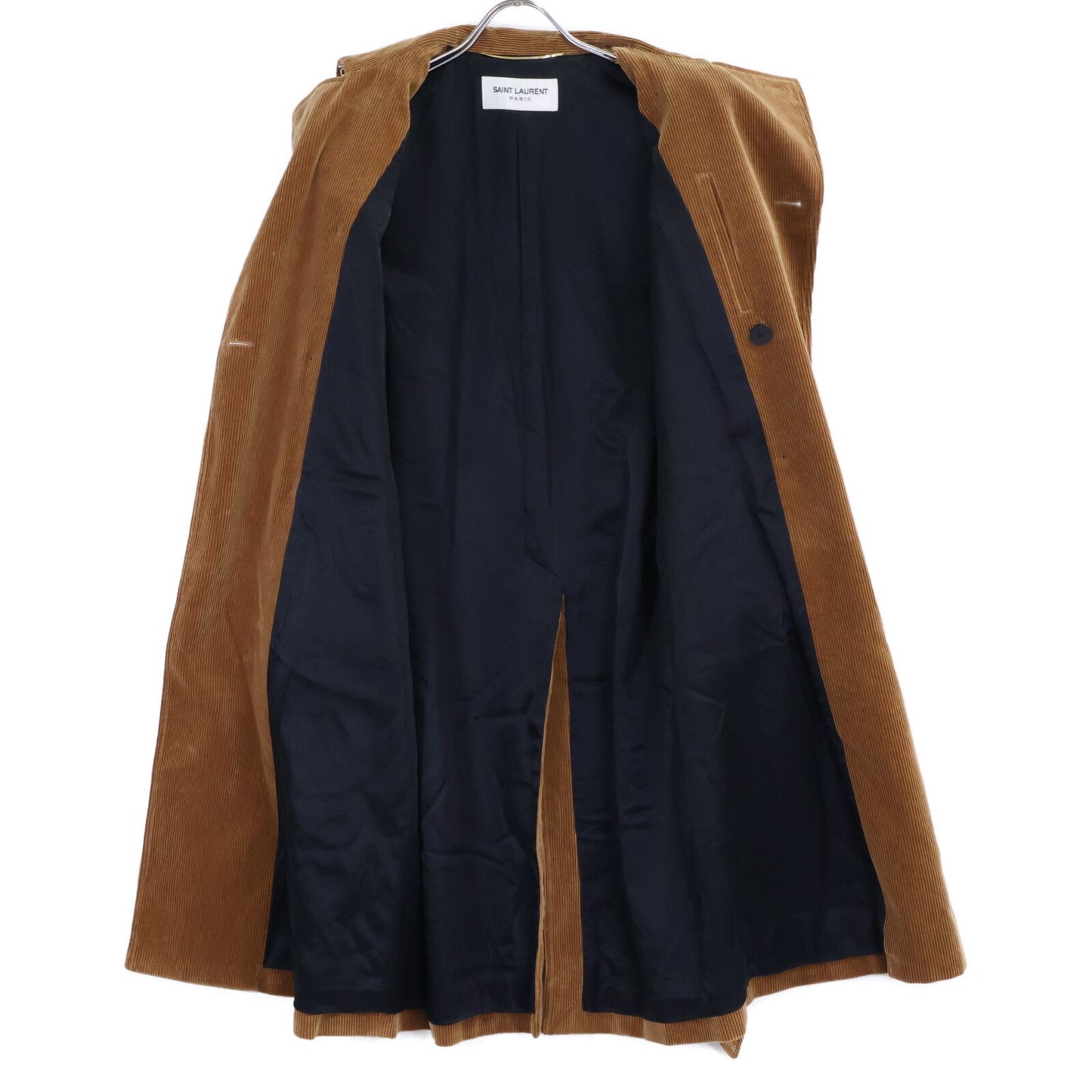 Saint Laurent Paris Corduroy Trench 34 Coat — view 3