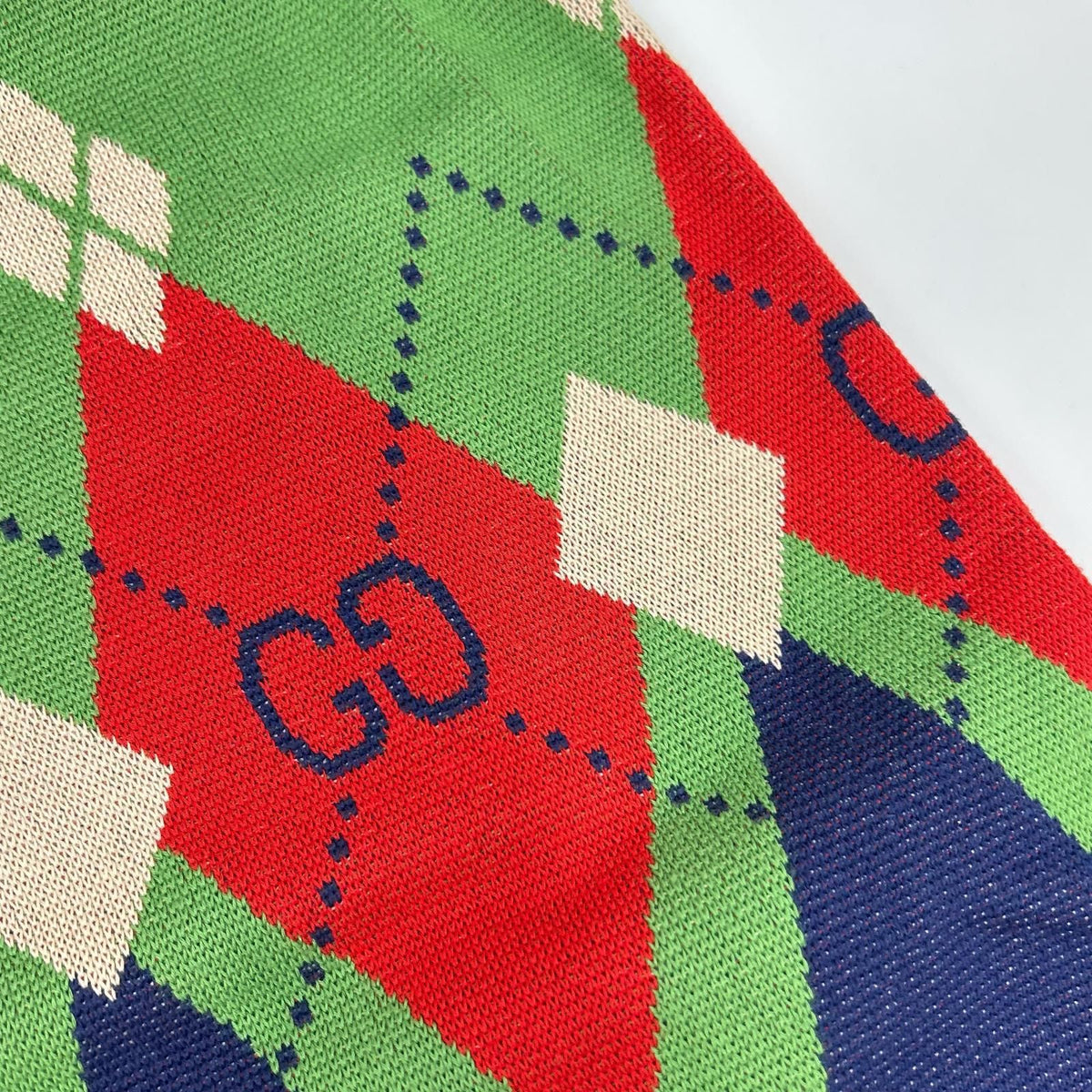 Gucci Green Argyle Knit Vest — view 8