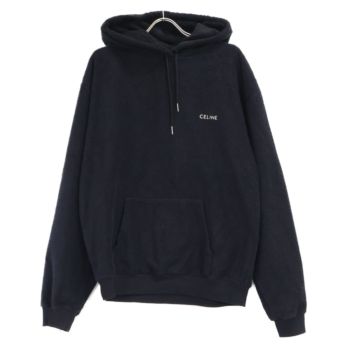Celine Logo Embroidery Terry Pile Pullover Hoodie XL