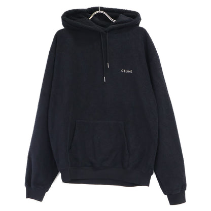 Celine Logo Embroidery Terry Pile Pullover Hoodie XL
