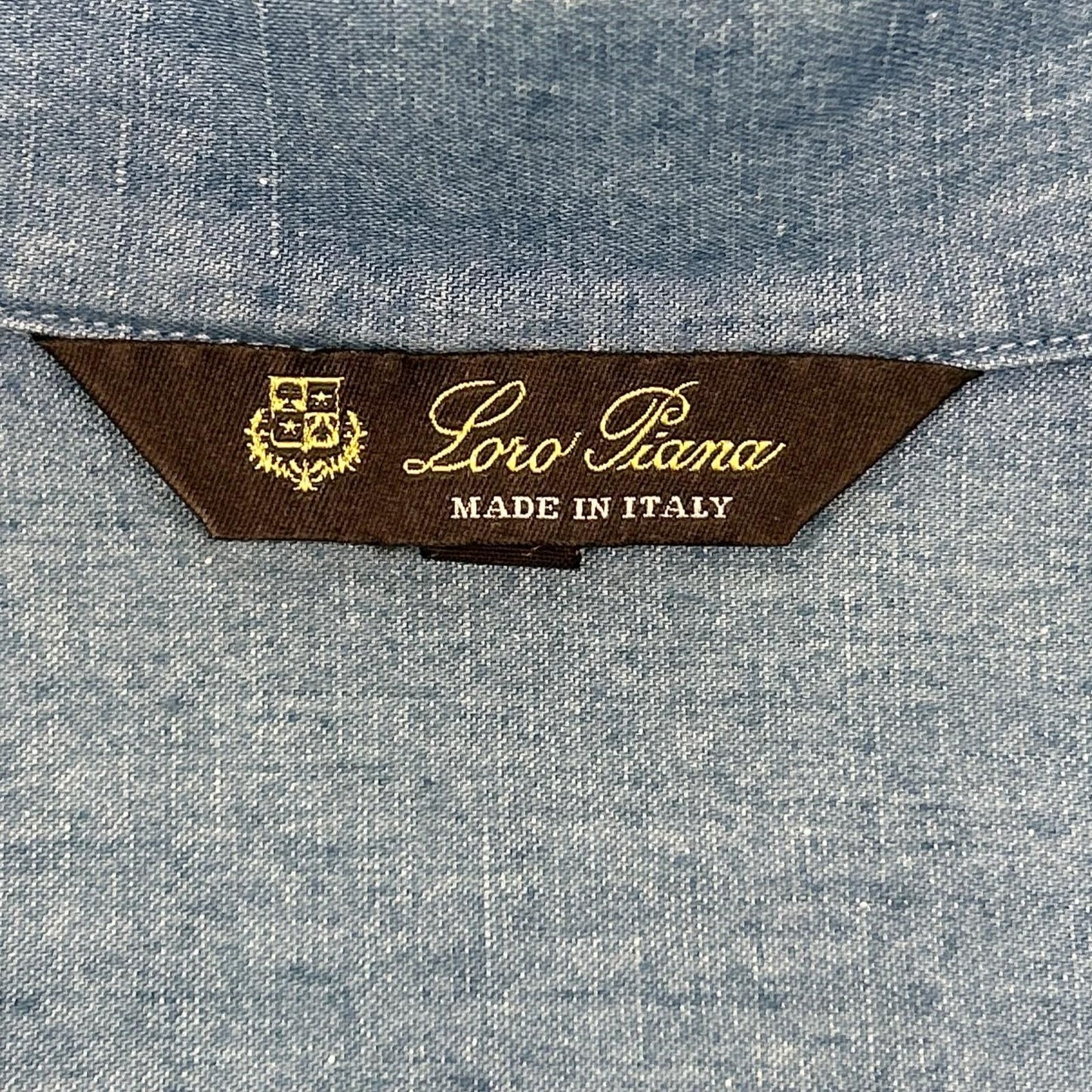 Loro Piana Light Blue Cotton Linen Shirt — view 4
