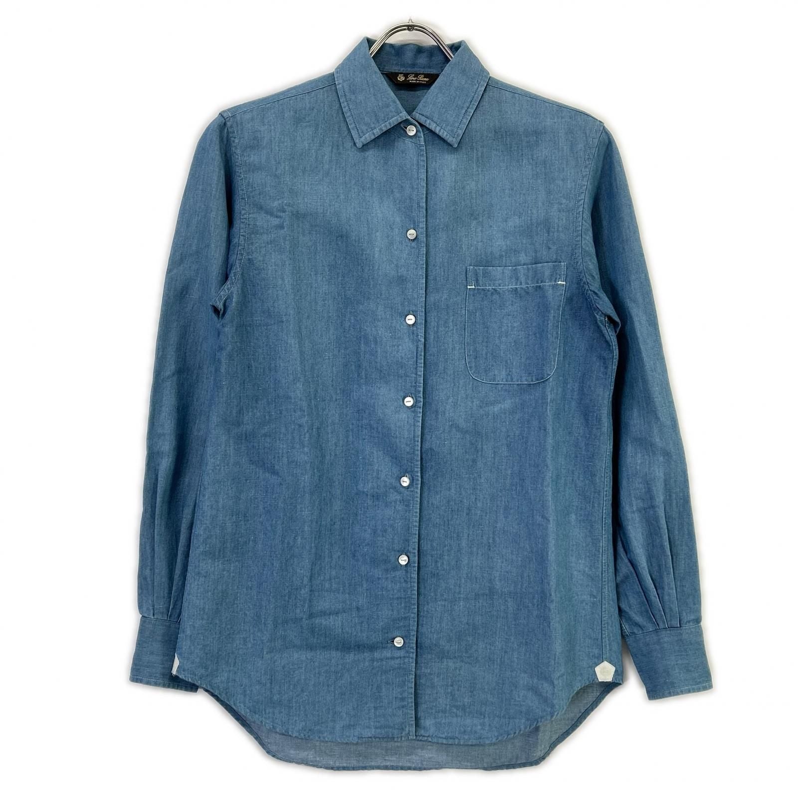 Loro Piana Light Blue Cotton Linen Shirt