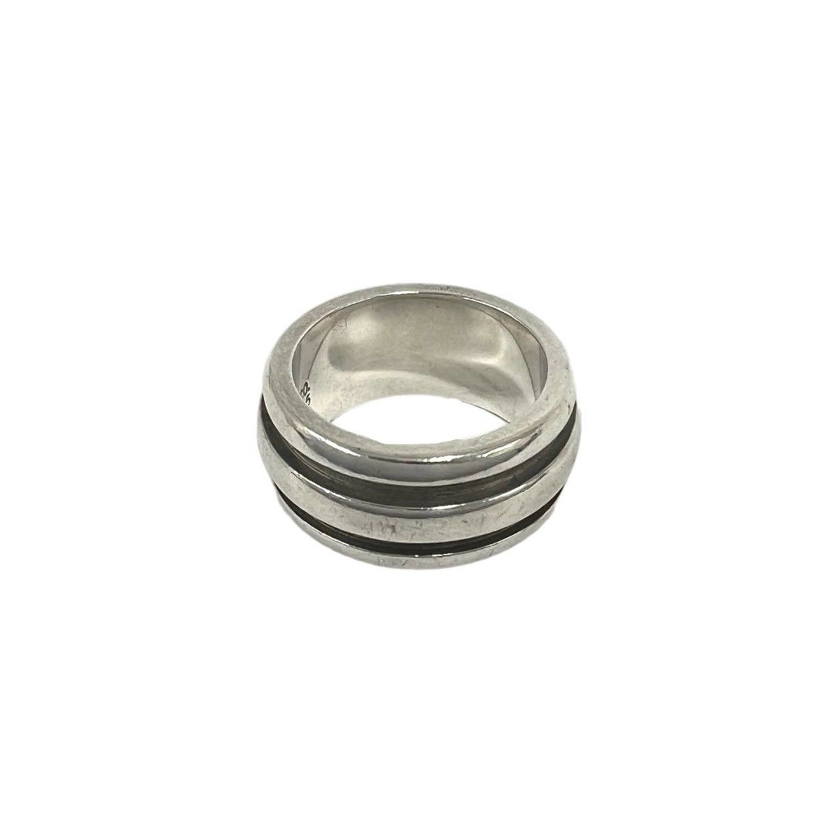 Tiffany & Co Vintage Grooved Double Line Ring 925 Sterling Silver — view 5