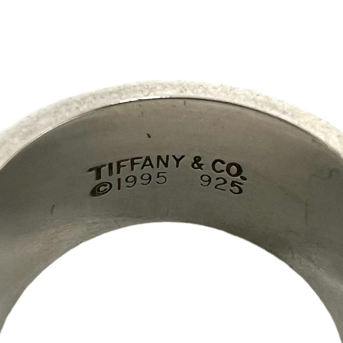 Tiffany & Co Vintage Grooved Double Line Ring 925 Sterling Silver — view 3