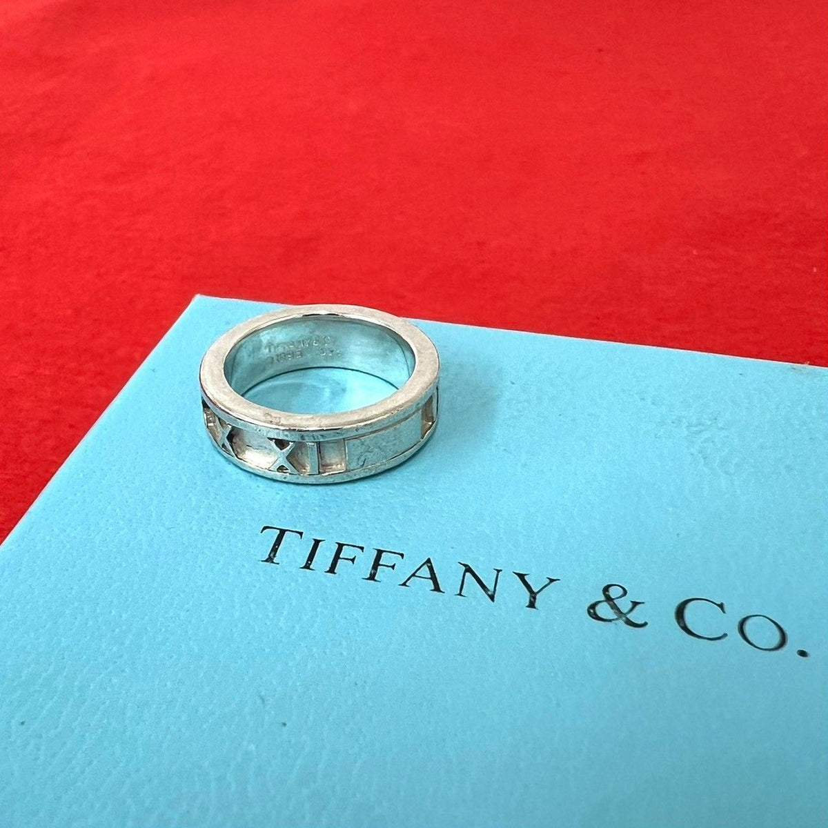 Tiffany & Co Vintage Atlas Wide Ring 925 Sterling Silver Accessory
