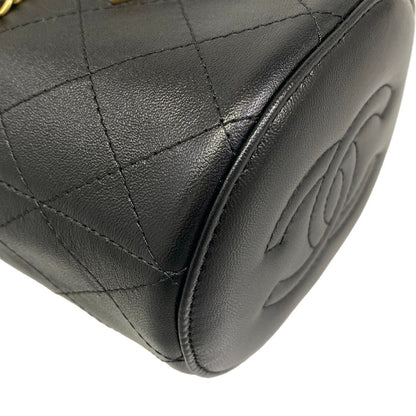 Chanel Shoulder Bag Black Chain Vintage Gold Lambskin — view 6