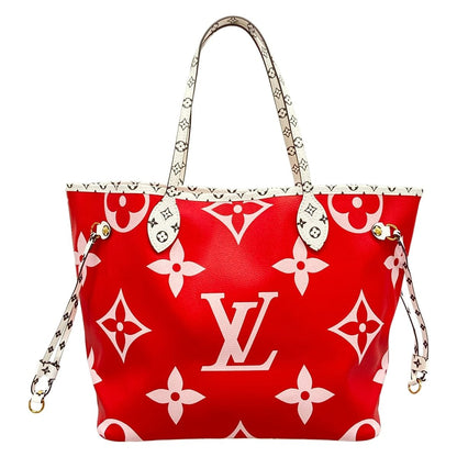 Louis Vuitton Tote Bag Giant Monogram Neverfull MM Rouge