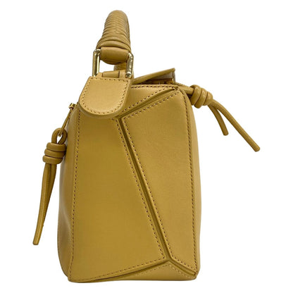 Loewe Handbag Puzzle Bag Small Beige Braided Handle Leather — view 2