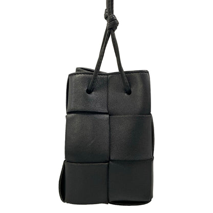 Bottega Veneta Shoulder Bag Maxi Intrachart Cassette Mini Crossbody Black Phone — view 2