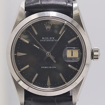 Rolex Oyster Date Precision No 1 Automatic Black Dial Watch