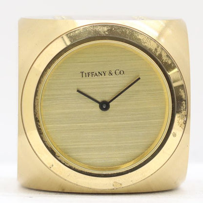Tiffany & Co Dice Clock Quartz Gold Dial Table