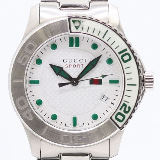 Gucci Sport 126.2 Quartz Date White Dial Watch