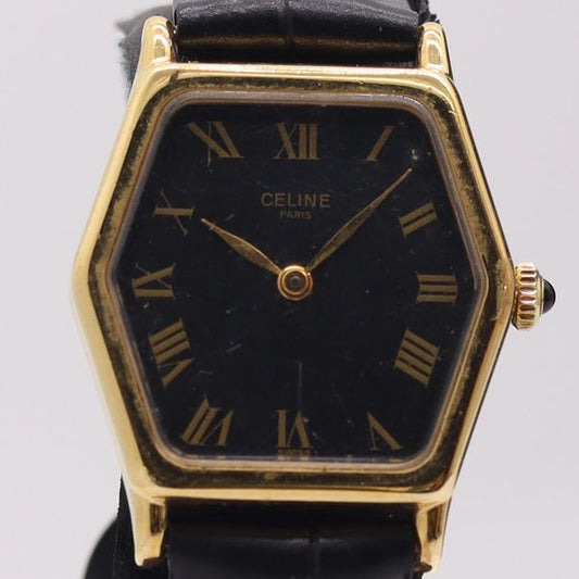 Celine Quartz Black Dial Watch 7 Prt