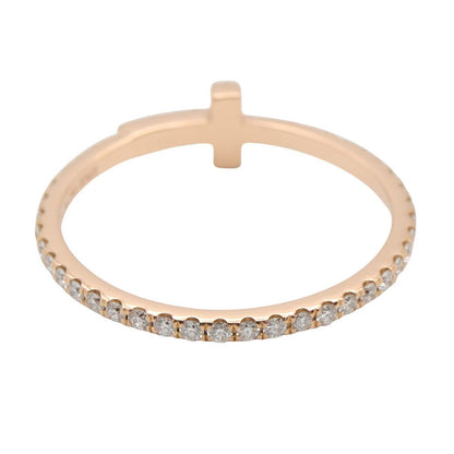 Tiffany & Co Ring T One Narrow Diamond 18K Pink Gold — view 3