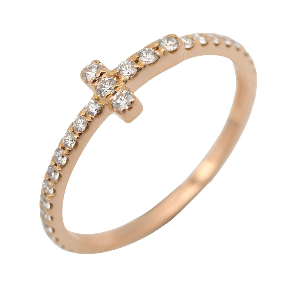 Tiffany & Co Ring T One Narrow Diamond 18K Pink Gold