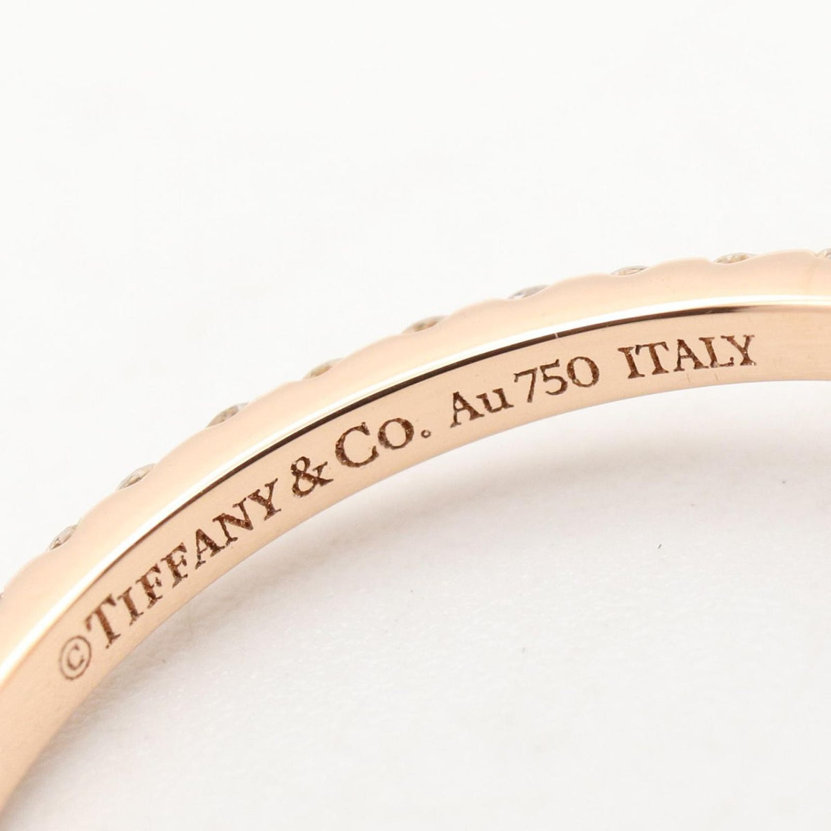 Tiffany & Co Ring T One Narrow Diamond 18K Pink Gold — view 4
