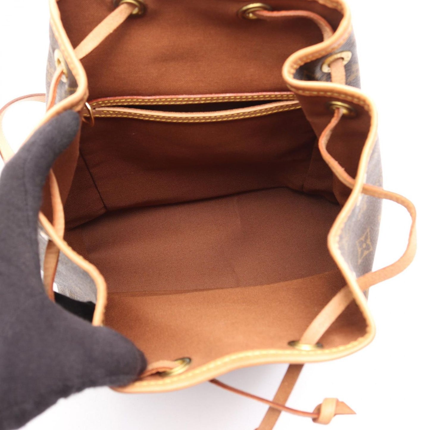 Louis Vuitton Backpack Montsouris MM Monogram Canvas Leather — view 3