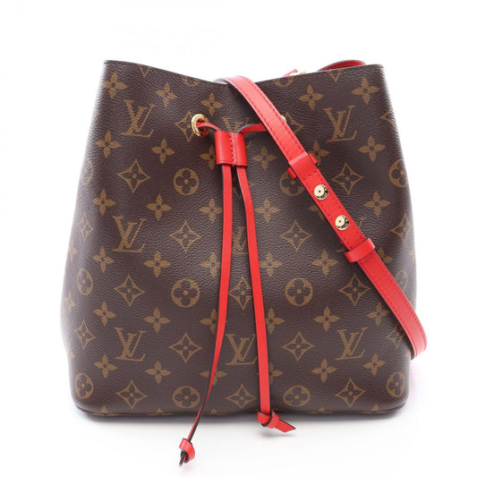 Louis Vuitton Shoulder Bag Neo Noe Coquelicot Canvas Leather