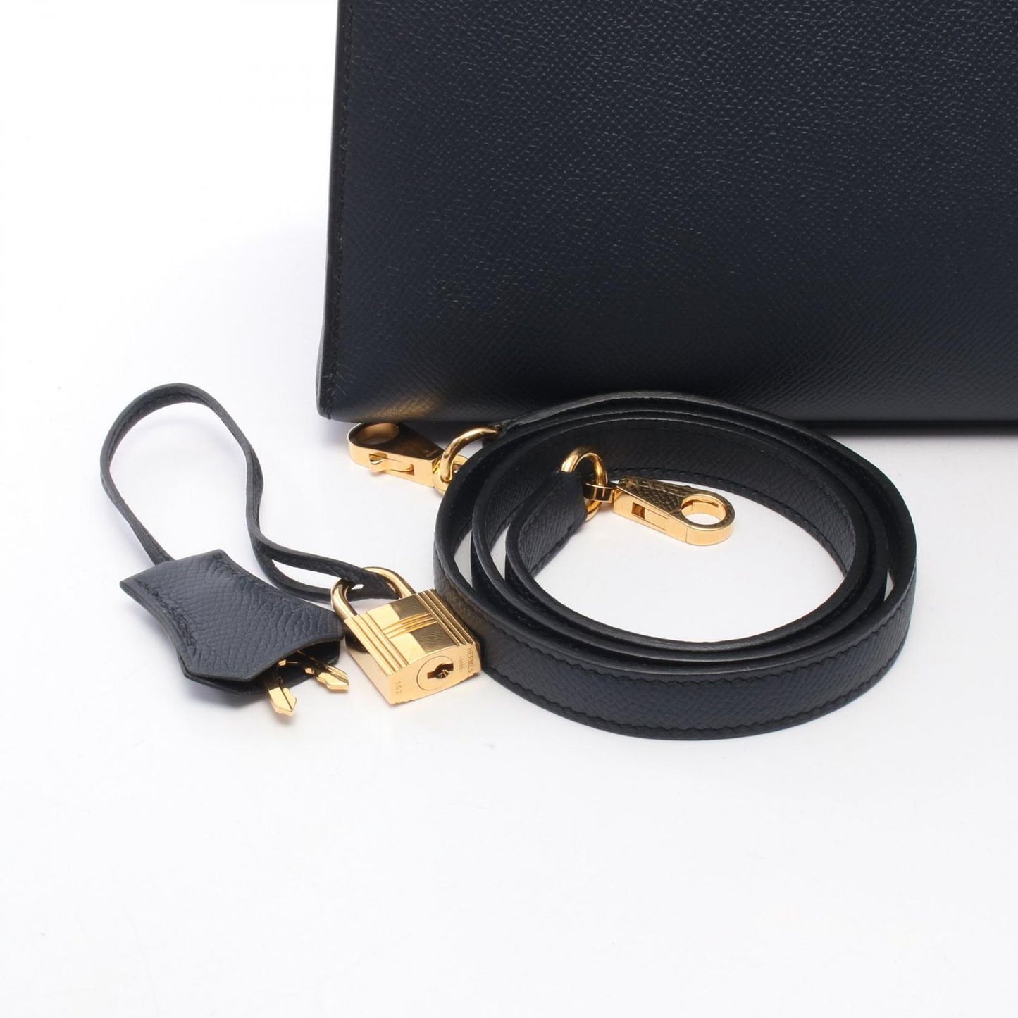 Hermes Kelly 28 Blue Indigo Handbag — view 6