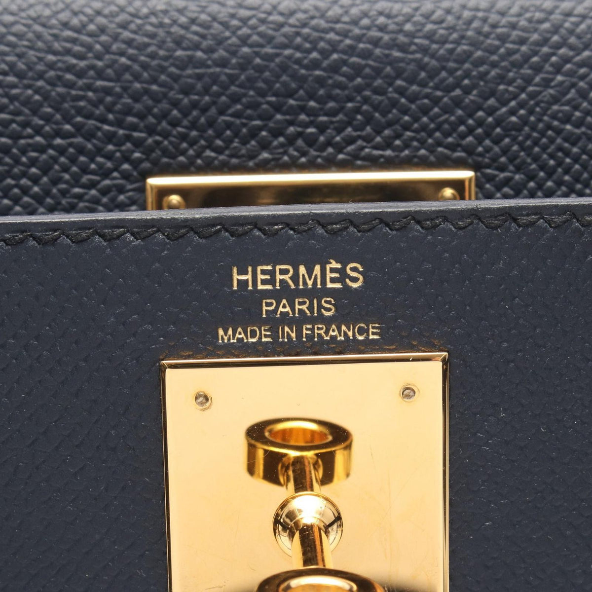 Hermes Kelly 28 Blue Indigo Handbag — view 4