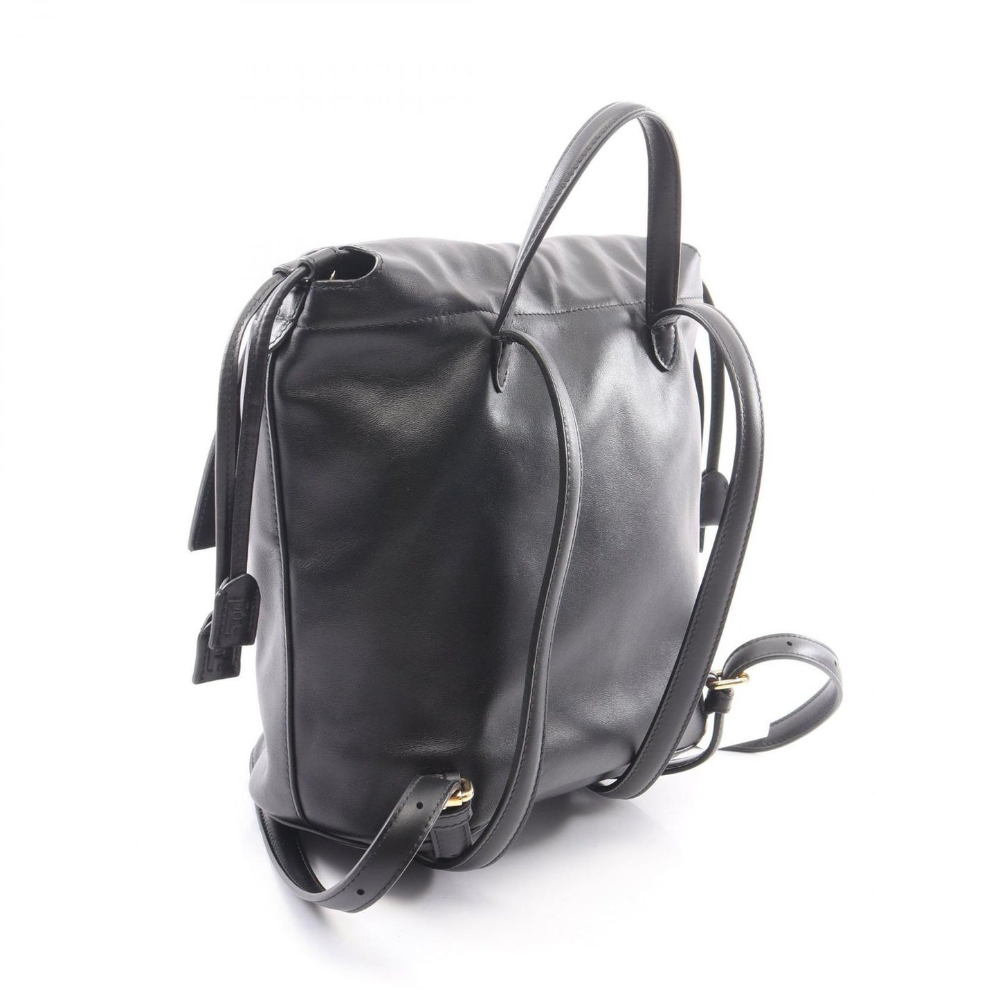 Fendi Backpack FF Logo Black Leather — view 2