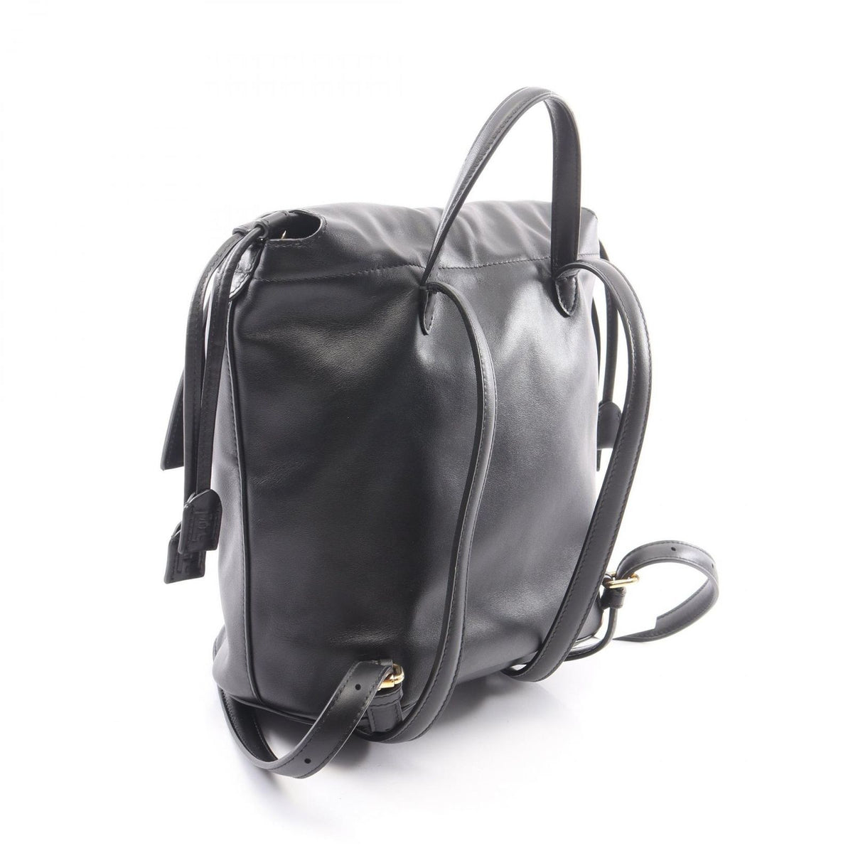 Fendi Backpack FF Logo Black Leather — view 2