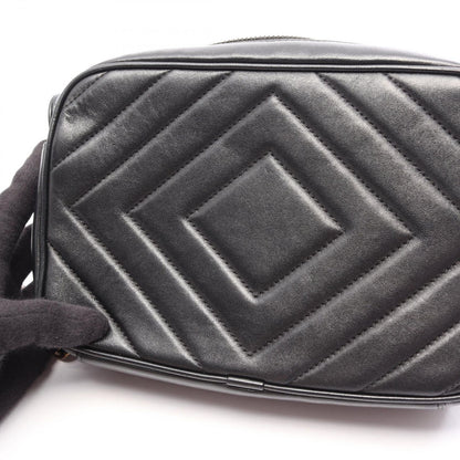 Chanel Shoulder Bag CC Logo Diamond Stitch Black Leather CC Chain — view 7